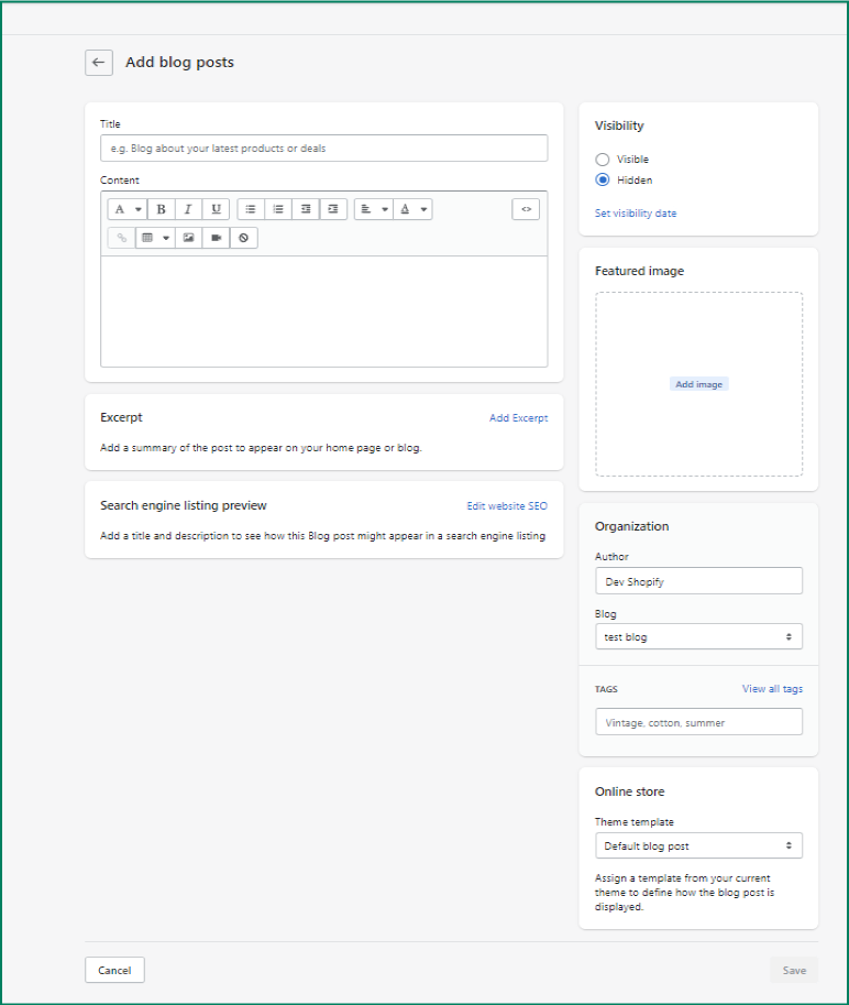 Shopiffy Blog Control How to Control Blogs in Shopify Online Store 2.0